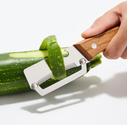 Stainless Steel Peeler with Wooden Handle | Smooth & Durable