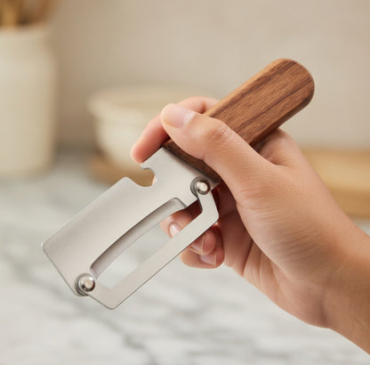 Stainless Steel Peeler with Wooden Handle | Smooth & Durable