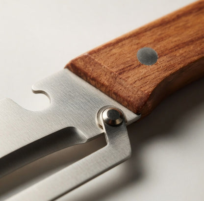 Stainless Steel Peeler with Wooden Handle | Smooth & Durable